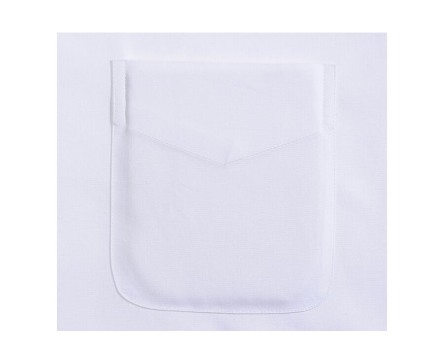Chemise blanche en coton - Poche poitrine - ALBERT