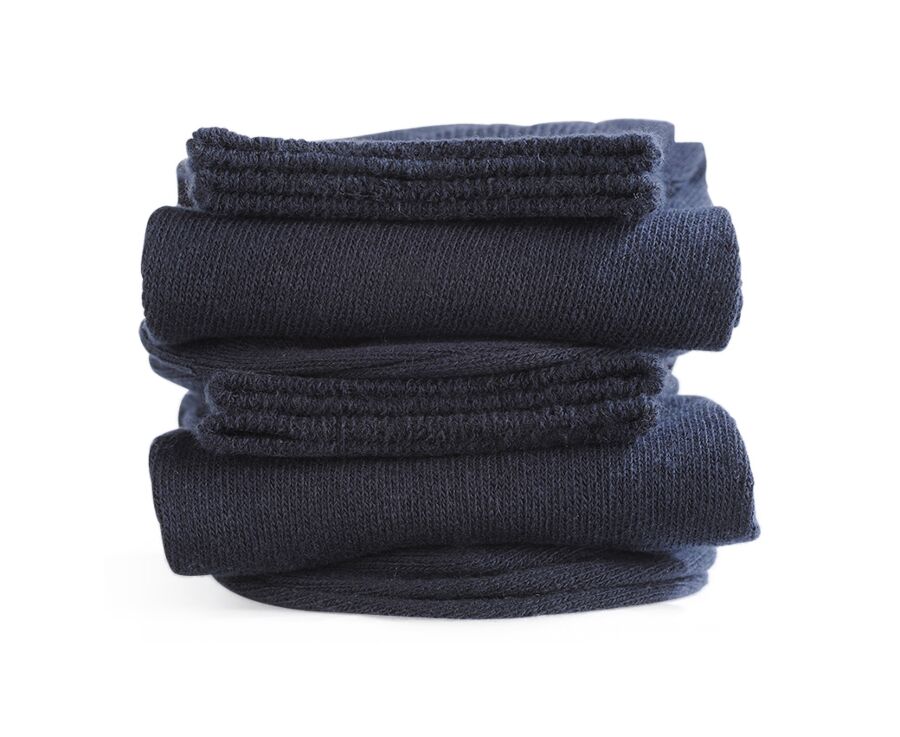 Chaussettes homme épaisses coton Marine