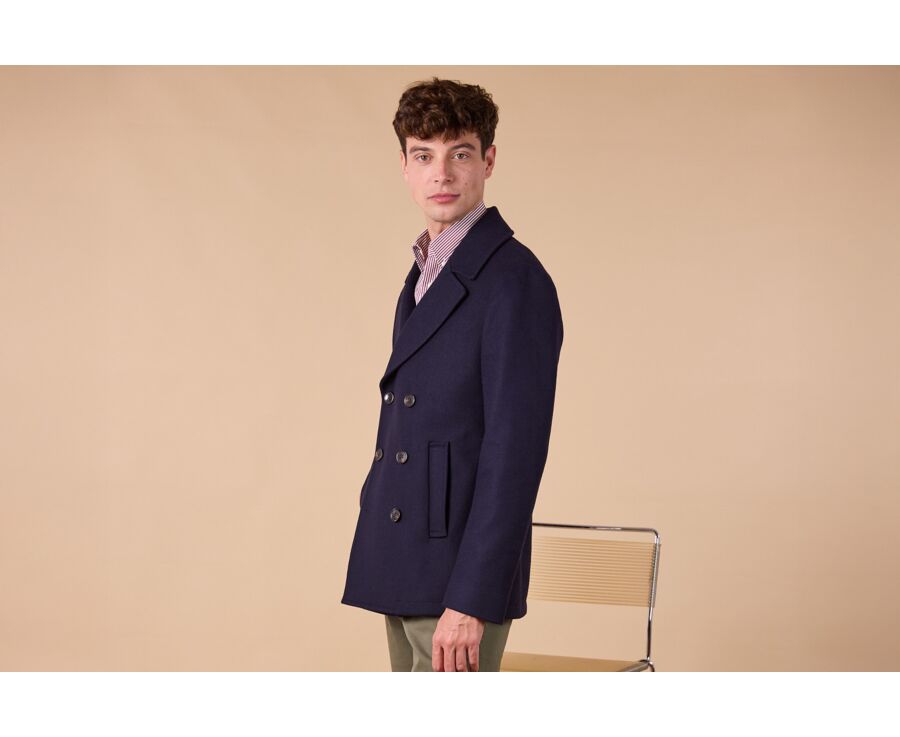 Manteau homme type Caban Marine - GAËLAN