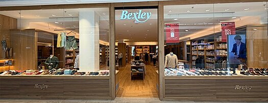 Vitrine boutique Bexley au centre commercial Belle Épine