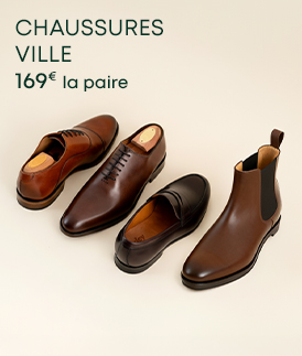 Chaussures de ville en cuir pour homme – Prix d’été à 169€ la paire