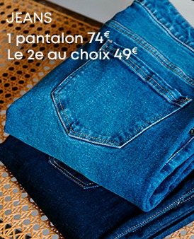 Jeans homme bleu clair et bleu foncé