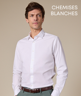 Homme en chemise formelle blanc