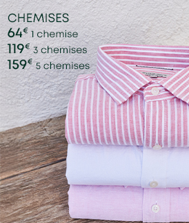 Chemises habillées pliées en tons doux