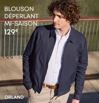 Homme portant le blouson déperlant mi-saison