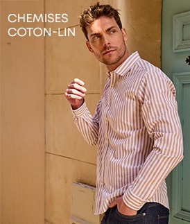 Chemise casual en coton lin