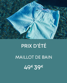 Maillot de bain rayé rouge, blanc et bleu pour homme