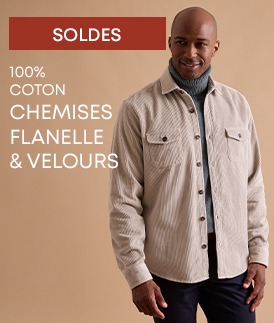 Chemise casual en flanelle et velours