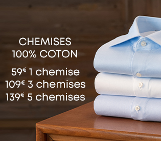 Chemises 100% coton