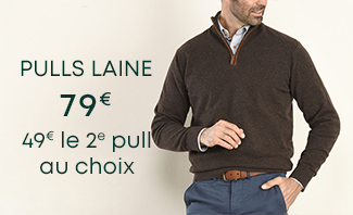 Pull 100% laine homme