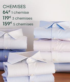 Chemises habillées pliées en tons doux