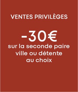 Offre spéciale de 30 € sur la seconde paire ville ou détente