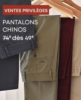 Chinos pour homme suspendus, plusieurs coloris en promotion