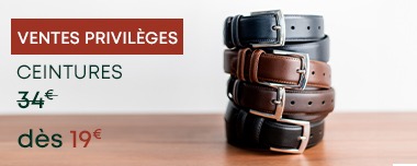 Ceintures cuir homme noires et marrons – Ventes Privilèges dès 19€