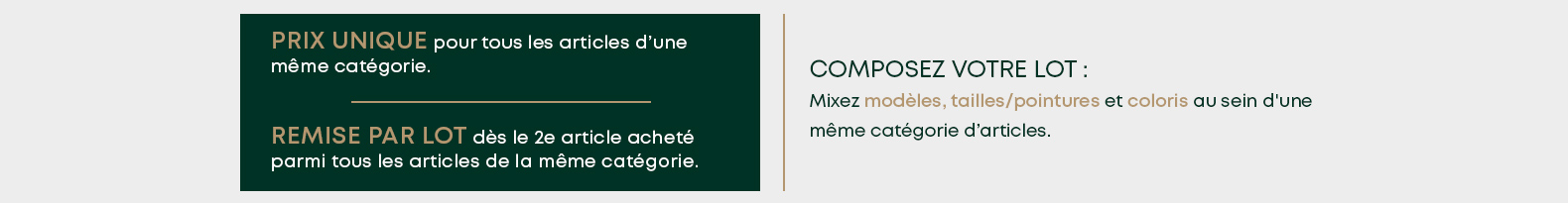 Vente par lot