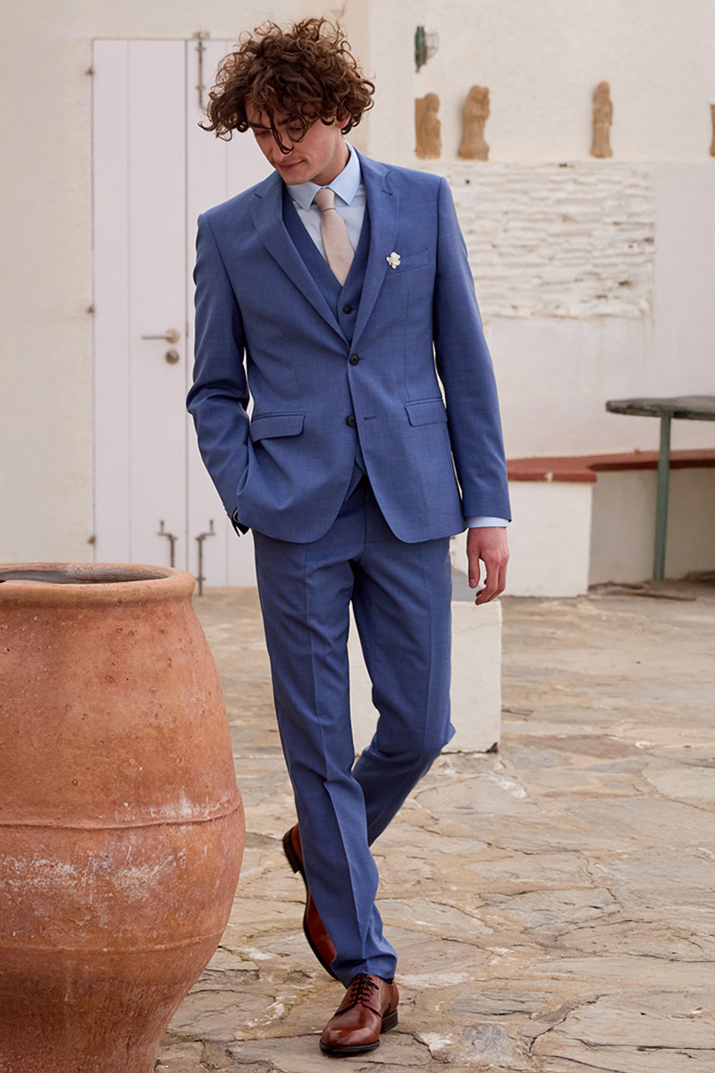 Costume Lazare Bleu Moyen Chiné