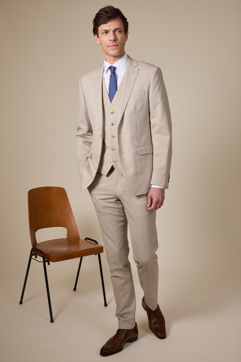 costume 3 pièces Lazare Beige chiné