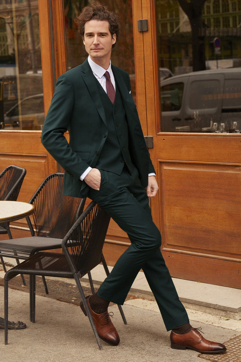 Costume Lazare vert bouteille