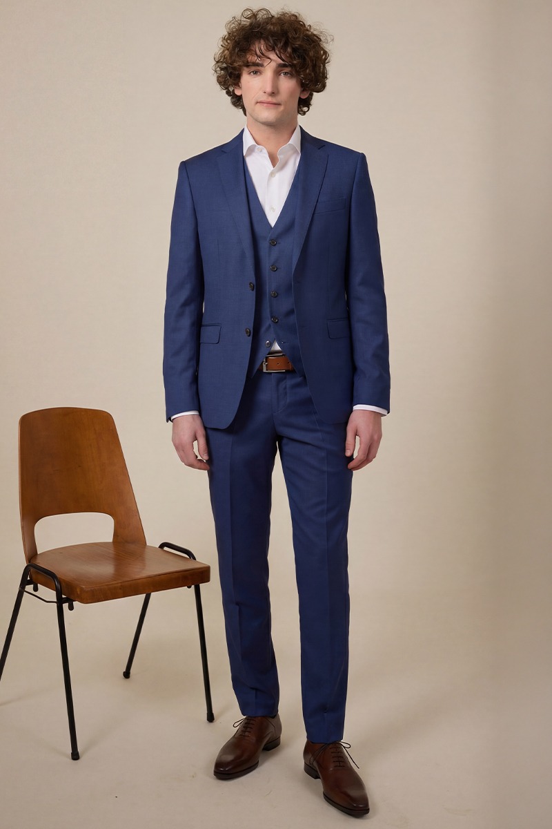 costume 3 pièces Lazare Bleu franc