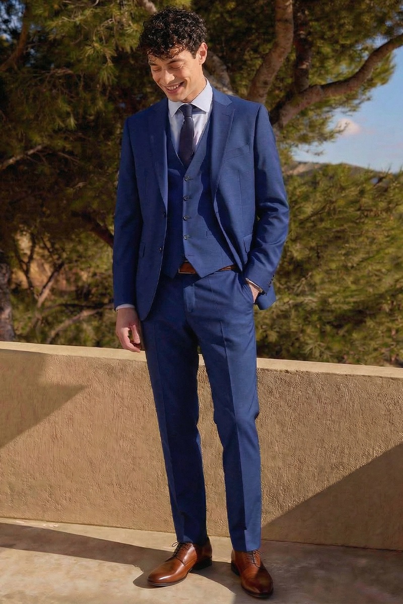 Costume trois pièces cérémonie, coupe ajustée