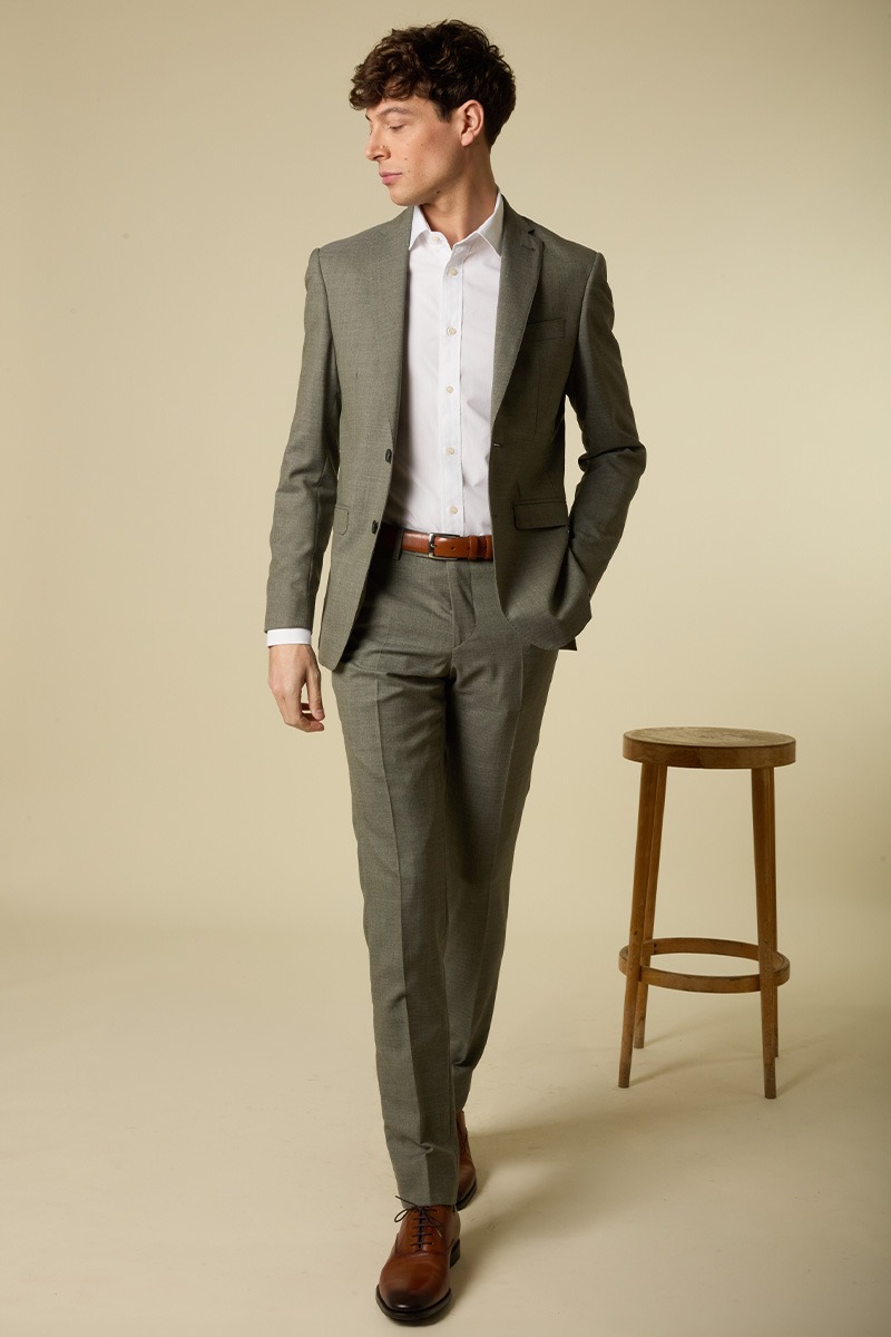 costume Lazare Kaki Clair Chiné