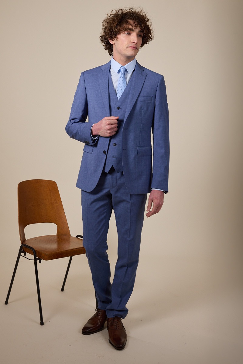 costume 3 pièces Lazare Bleu clair chiné II