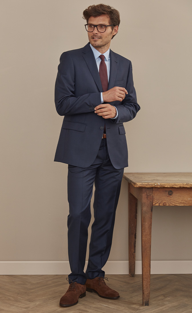 Costume homme bleu pétrole