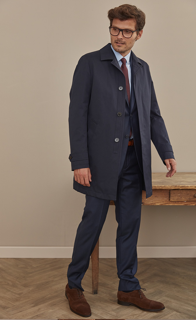 Trench et costume pour homme