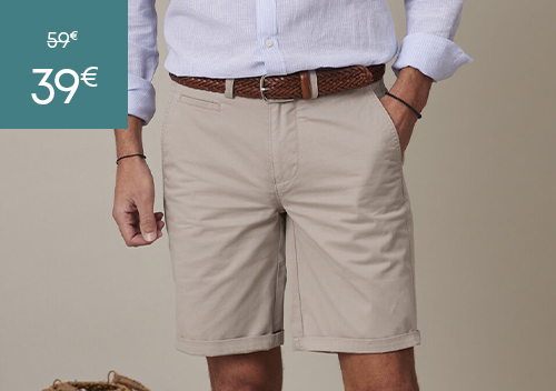 Bermuda beige en coton