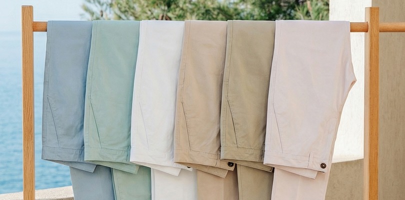 Pantalons homme coton et coton-lin — SOLDES Bexley