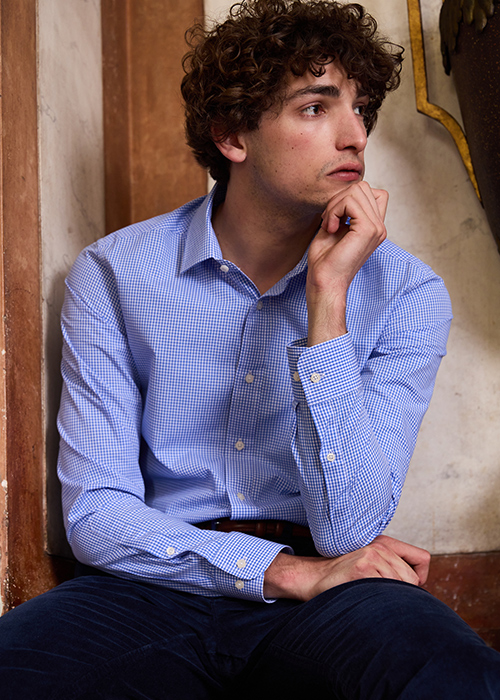 Chemise ajustée à carreaux