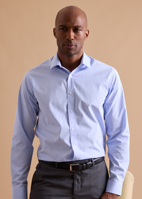 Chemise ajustée à rayures fines