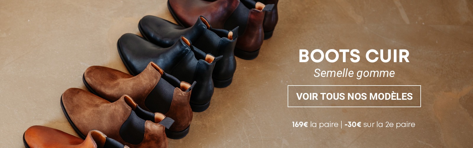 Chelsea boots homme en cuir marron et noir à semelles en gomme
