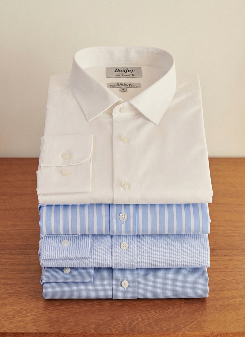Chemises en lin colorées sur cintres – Offre -50%