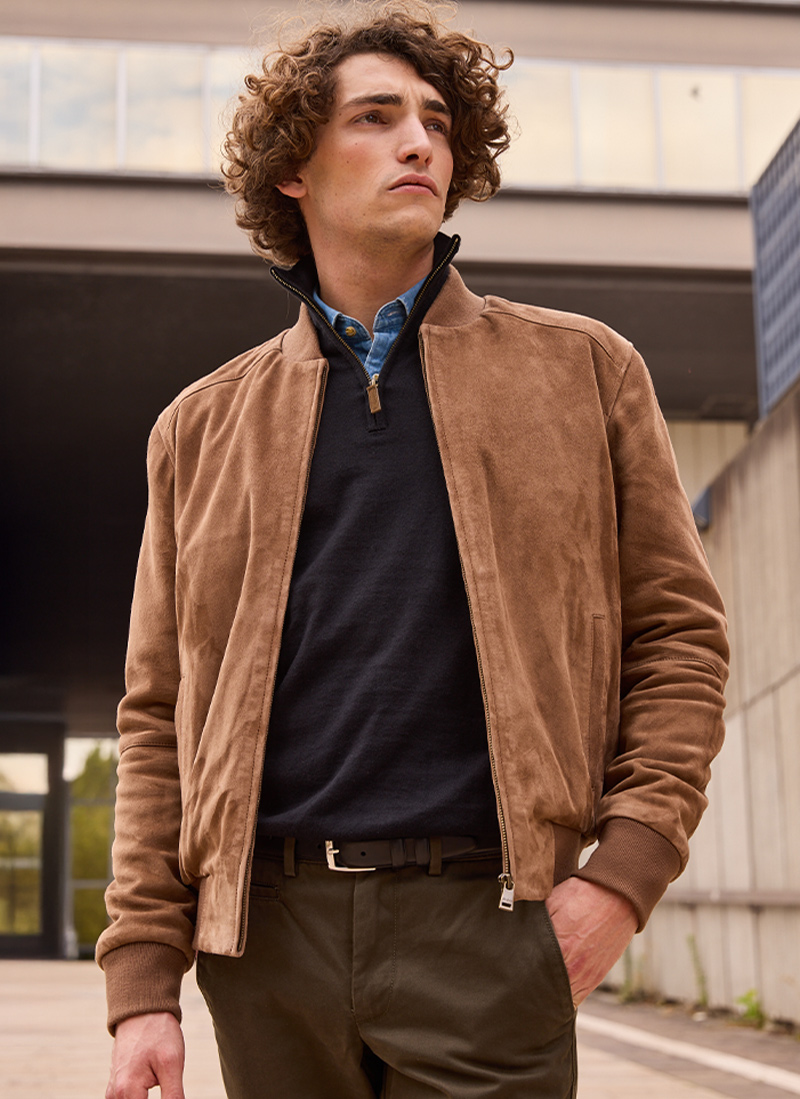 Vestes cuir homme