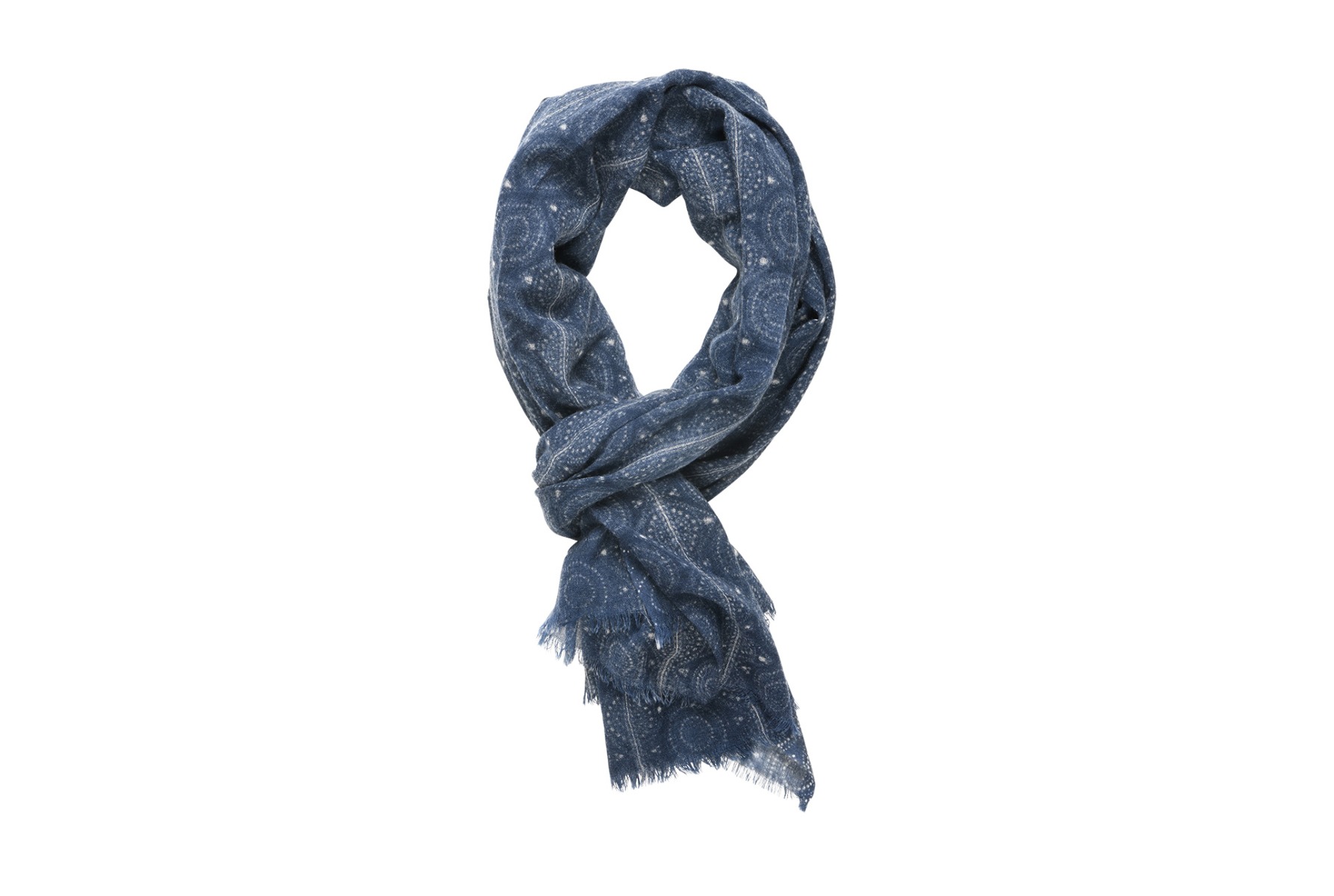 bexley écharpe laine motif bleu canard ii
