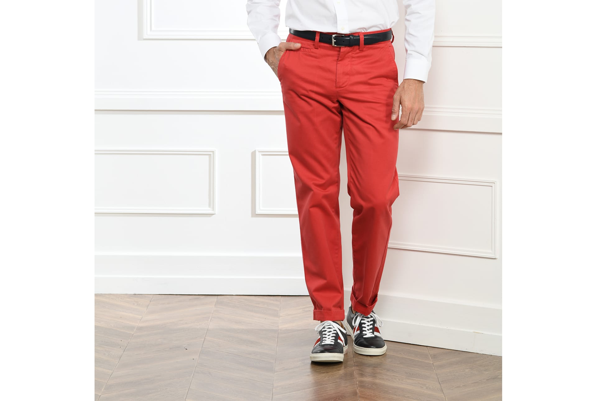 bexley pantalon homme rouge
