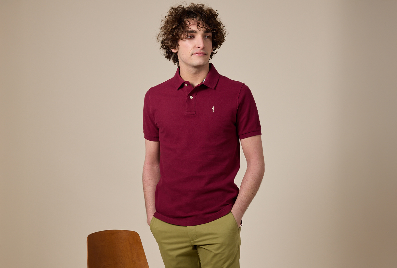 Polo homme Lie De Vin - ANDY II - Polo homme lie de vin