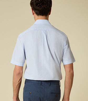 Chemise De Performance Rev 3 Homme Manches Courtes - Taille S - Blanc/bleu à Motif Floral