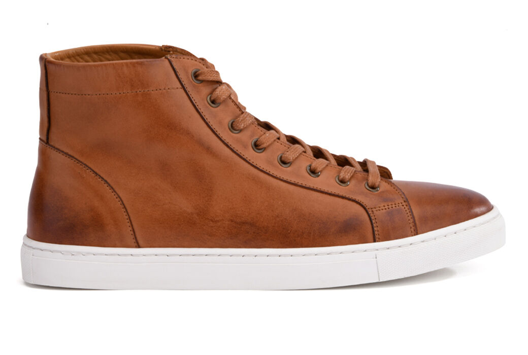 Chaussure montante en cuir discount