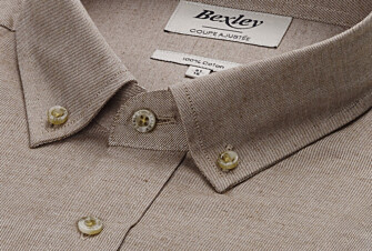 Chemise flanelle Camel - ALEXANDER