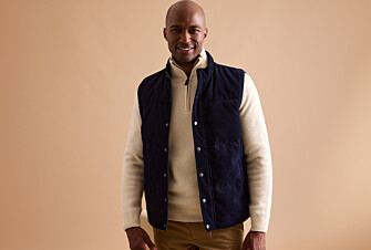 Doudoune en velours pour homme - Navy - HILMAR