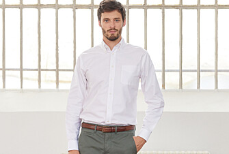 Chemise blanche Oxford à poche - Col américain - HAROLD