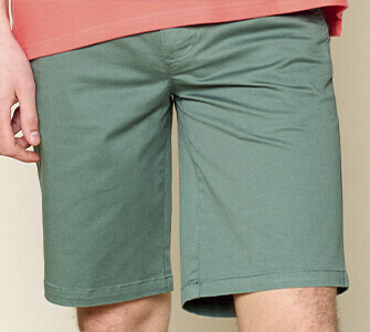 Bermuda chino homme Vert pin - BARRY