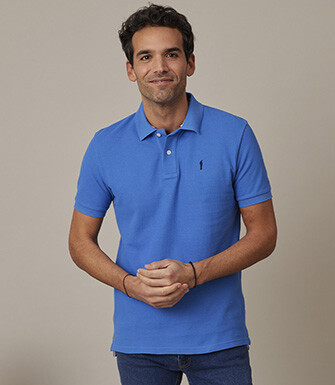 Polo Bleu Denim homme - ANDY II