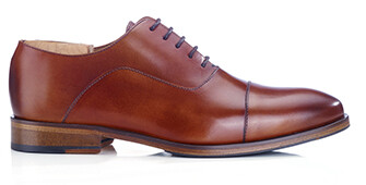 Richelieu homme Cognac Patiné  semelle cuir avec patin - GRAKLEY