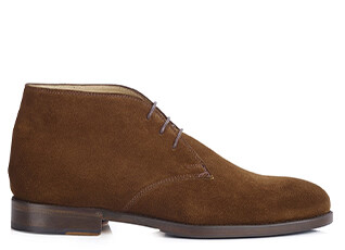 Low boots cuir homme Velours Havane - DOVAM PATIN