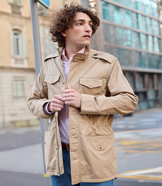 Veste de combat Beige - Coupe Ajustée - RUFINIEN