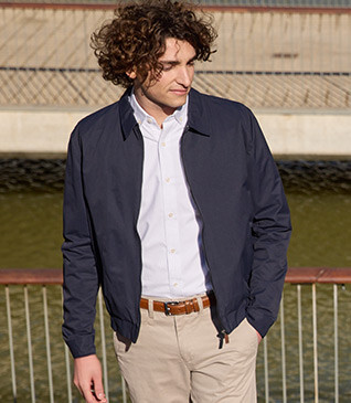 Blouson déperlant homme mi-saison Navy - ORLAND