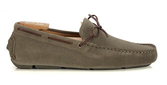 Mocassin Homme en Velours Vert Sauge - FLAGAMI II